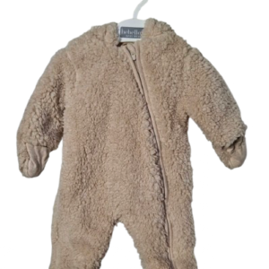 cotton lined sherpa fleece romper 0-9mnths